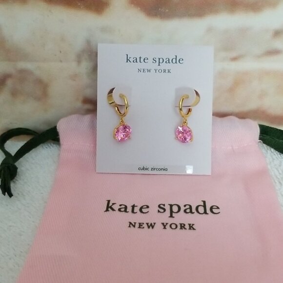 New kate spade Brilliant Statement Huggie Hoops - Picture 2 of 6